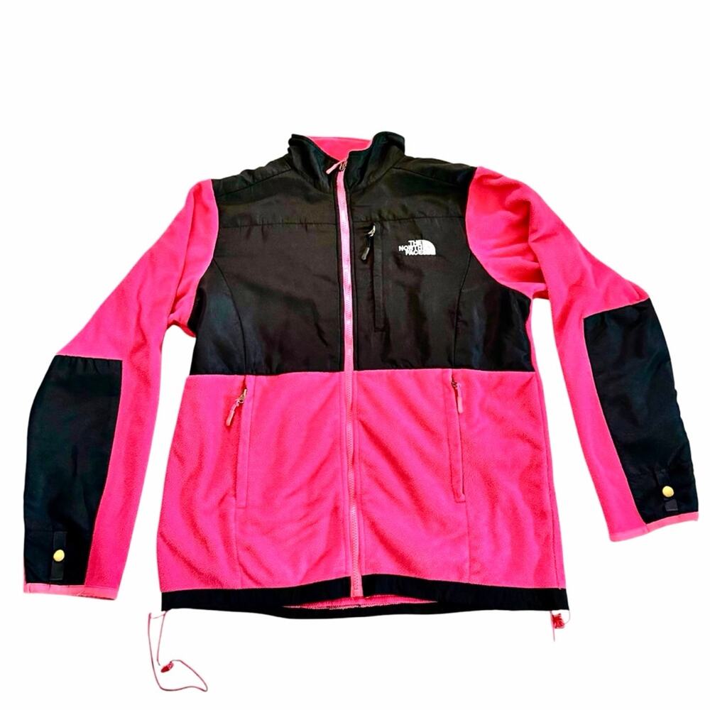 The North Face Women's Denali Polartec Fleece Jacket Pink Black XL Full Zip